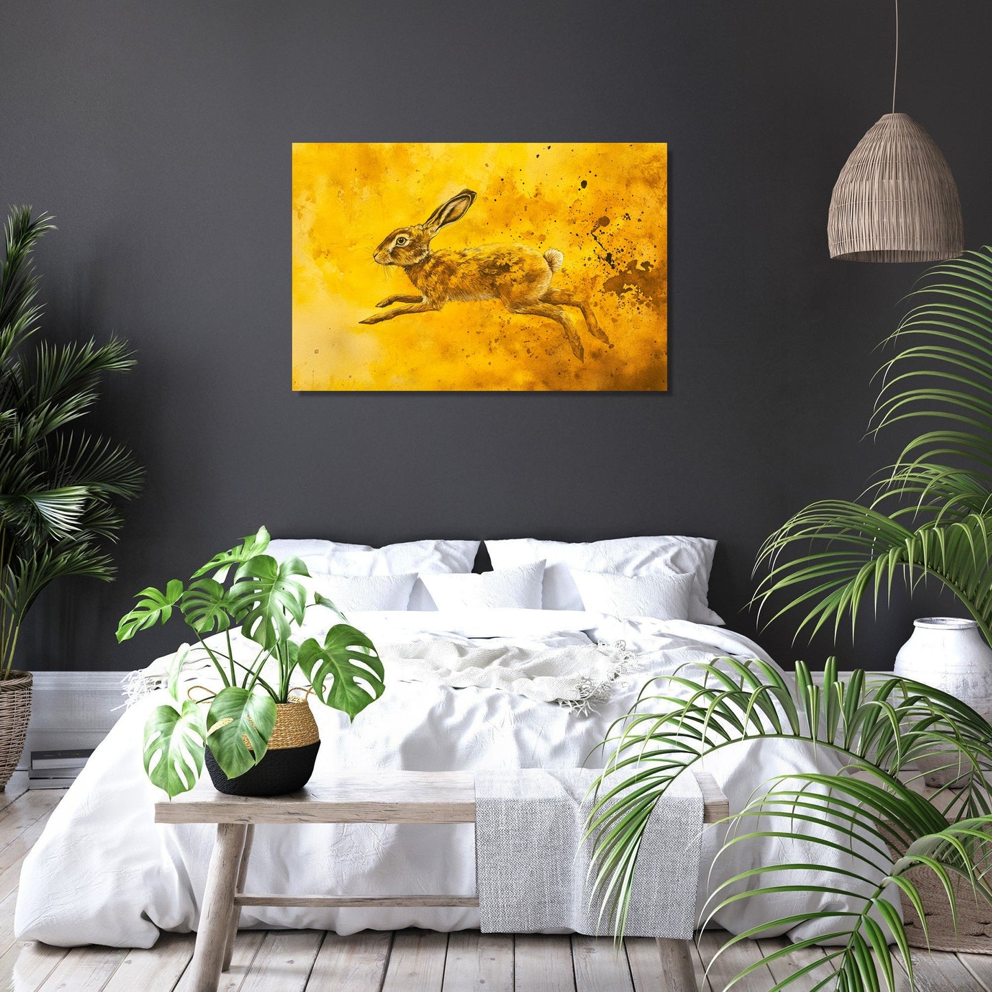Hopping Hare Canvas