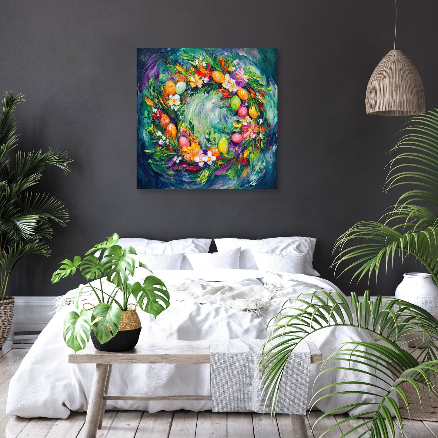 Easter Wreath Expression Canvas