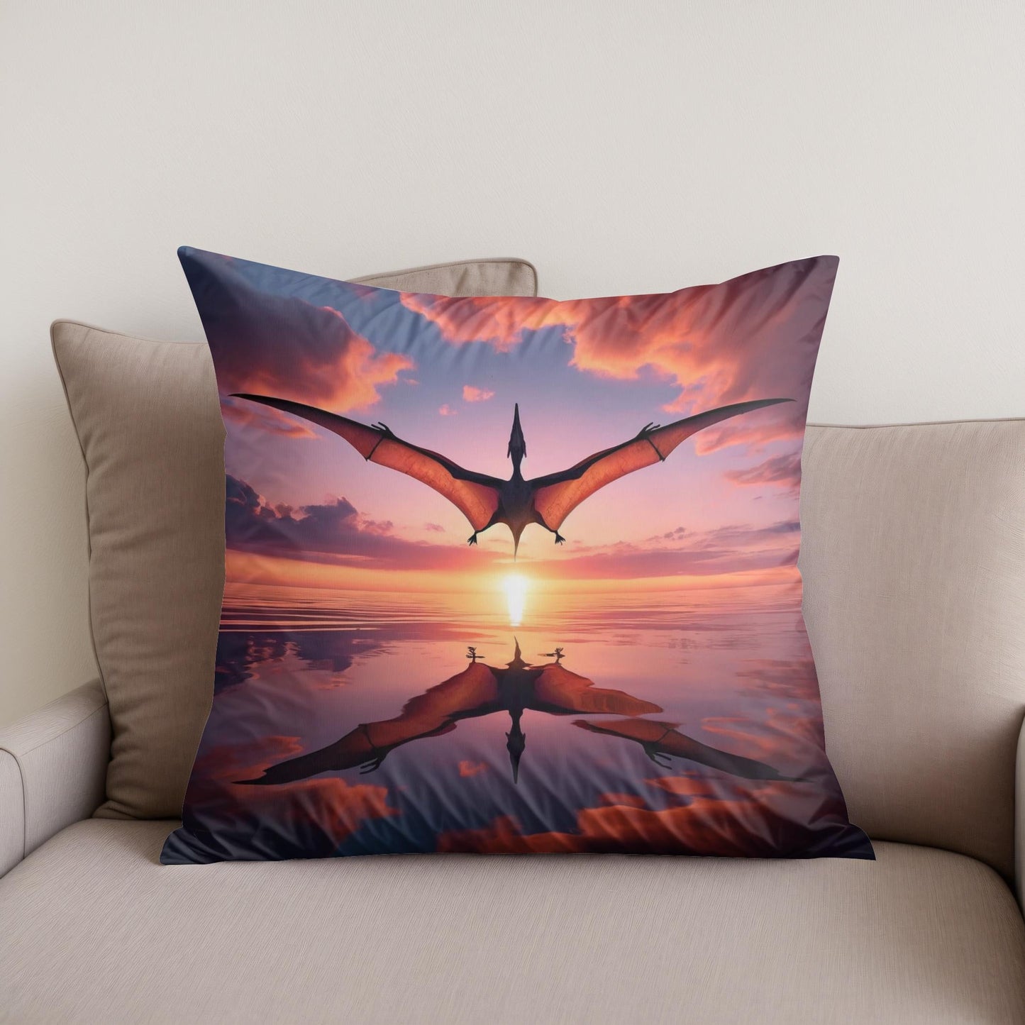 Dawn Flight Pteranodon Cotton Cushion