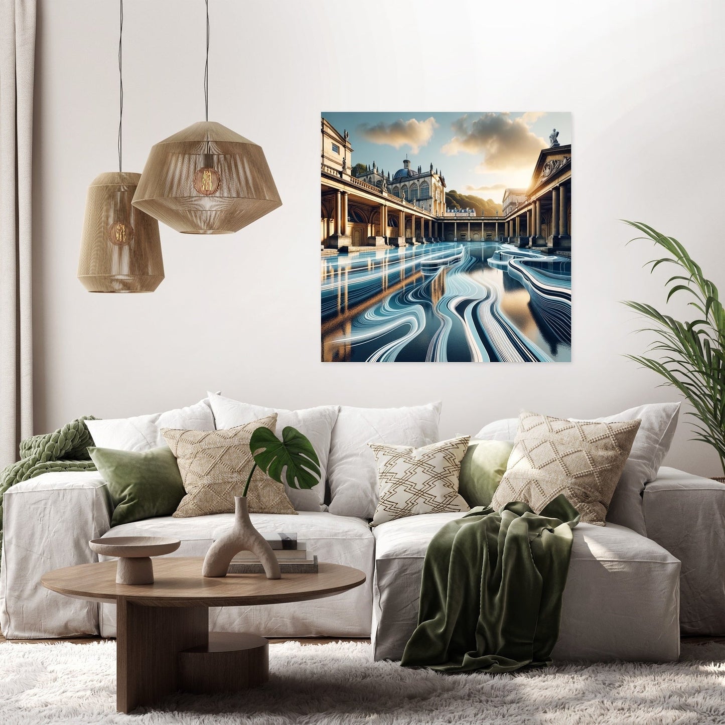 Futuristic Roman Baths Canvas