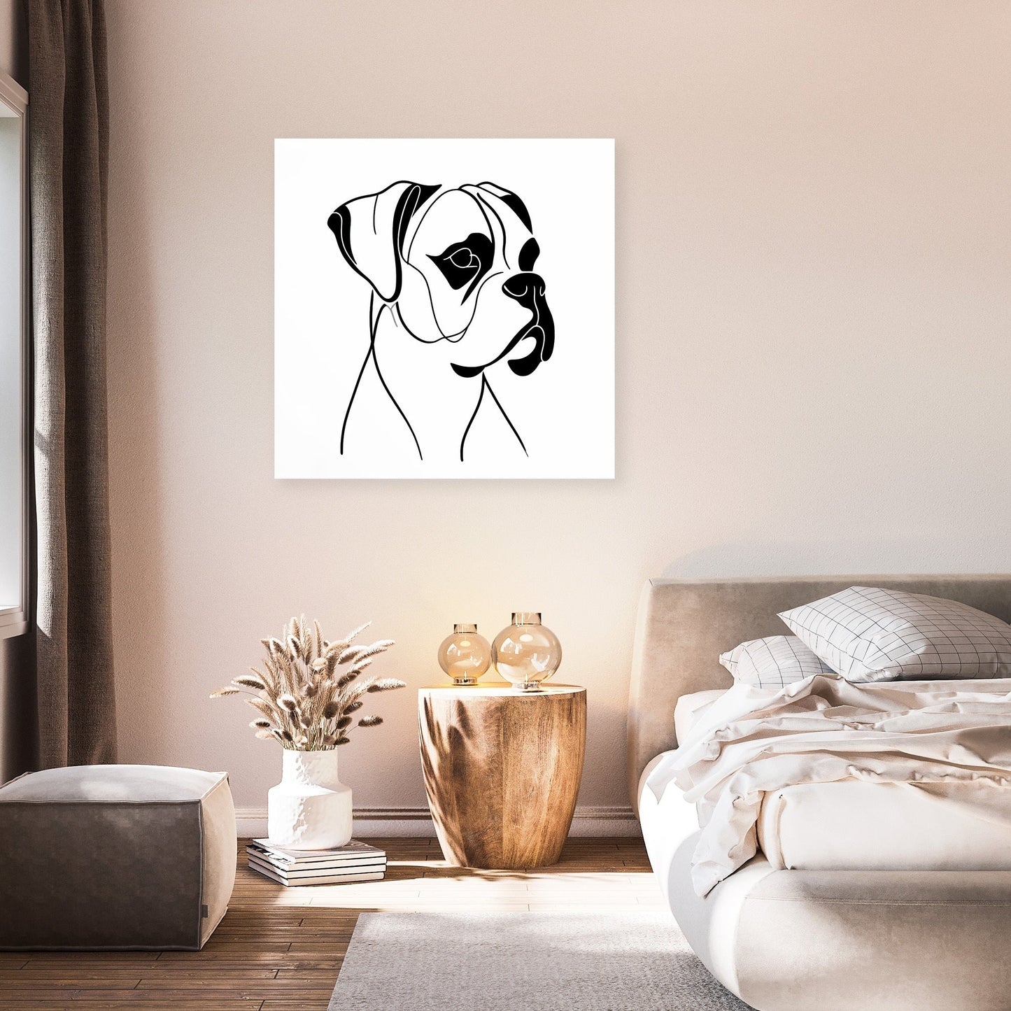 Modern Minimal Boxer Simplified Canvas