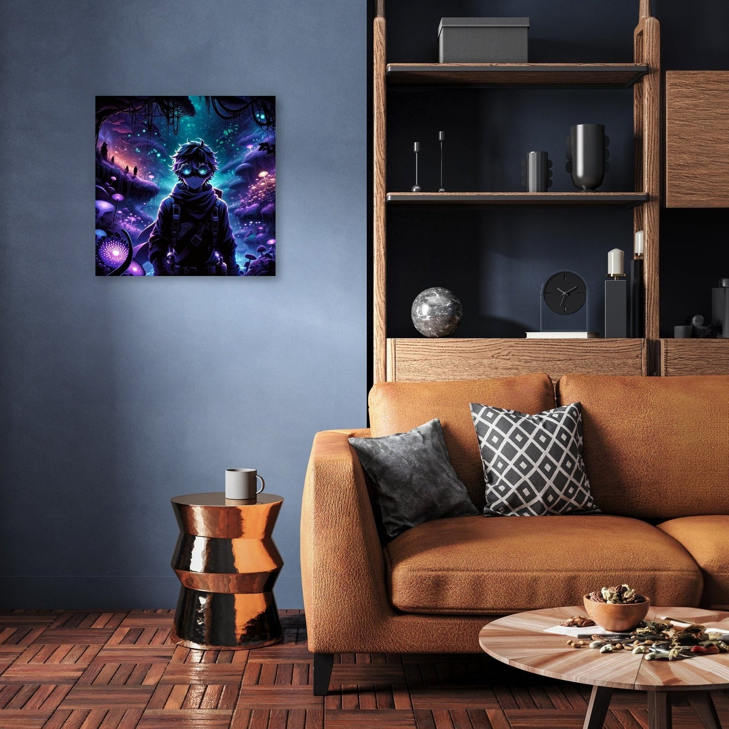 Bioluminescent Shadow Realm Canvas