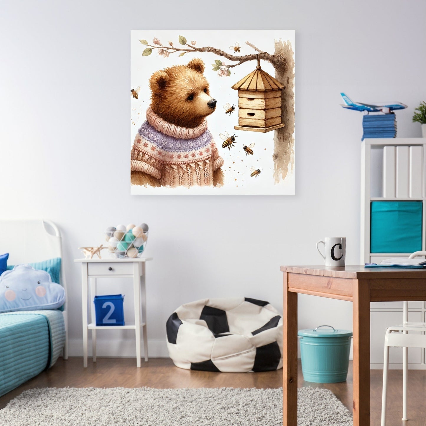 Curious Bear Sweater Canvas