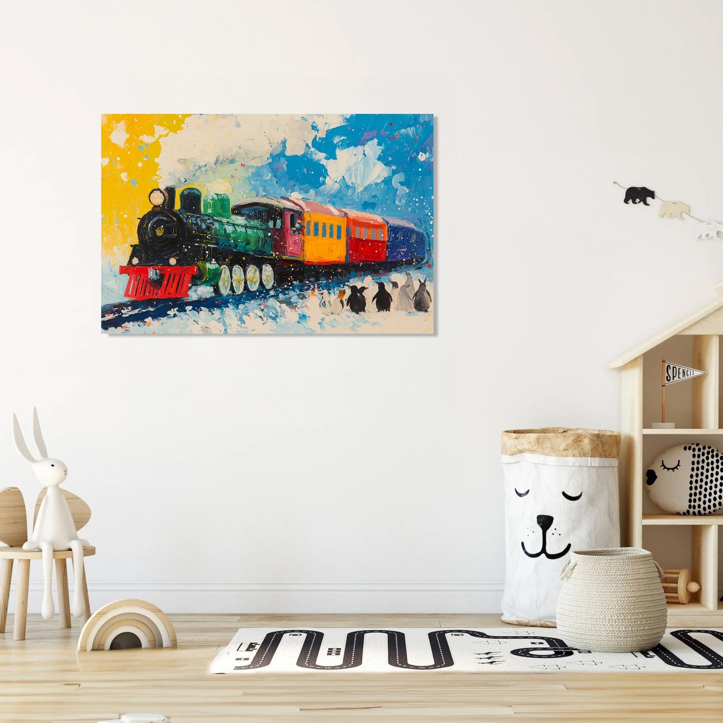 Animal Train Adventure Canvas