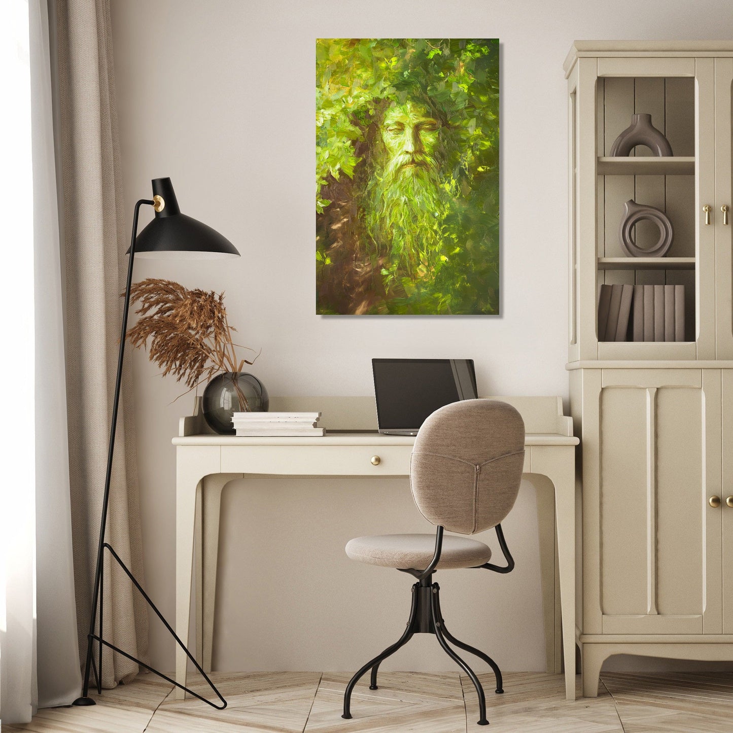 Green Man's Verdant Canvas
