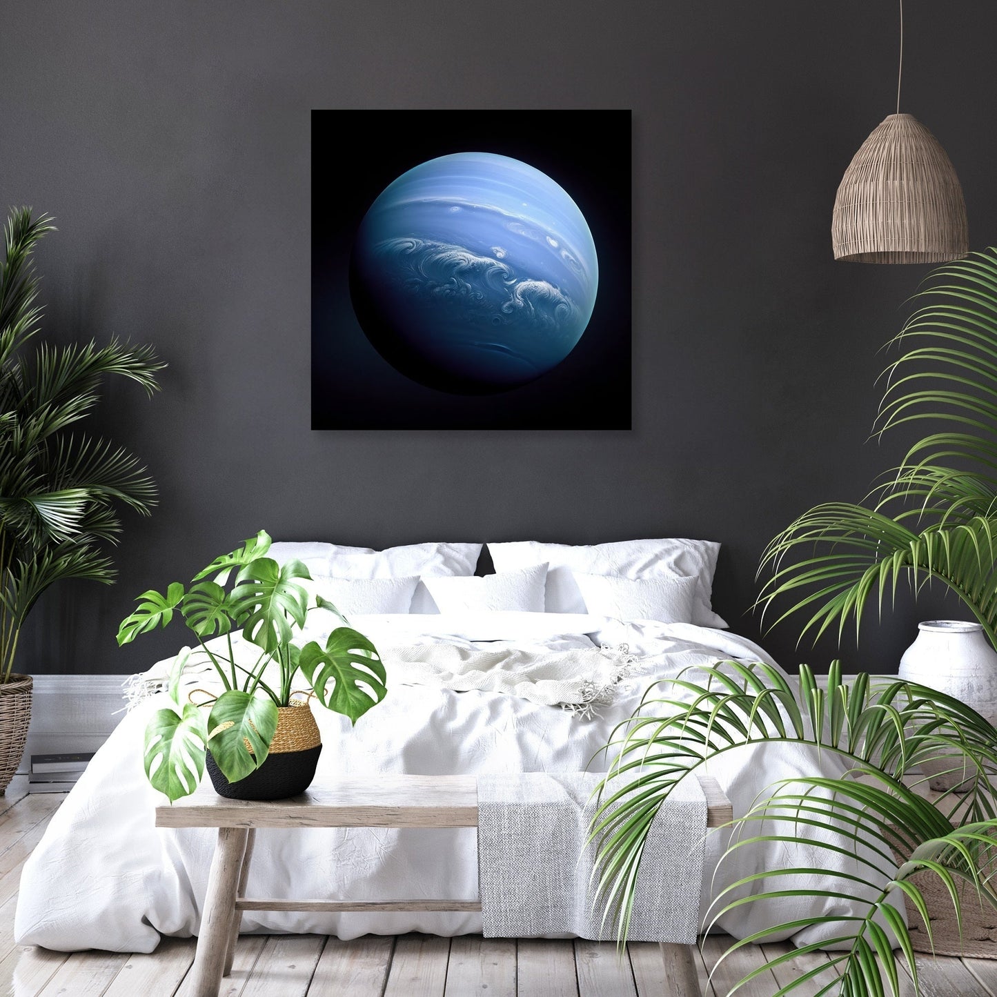 Neptune's Cosmic Enigma Canvas