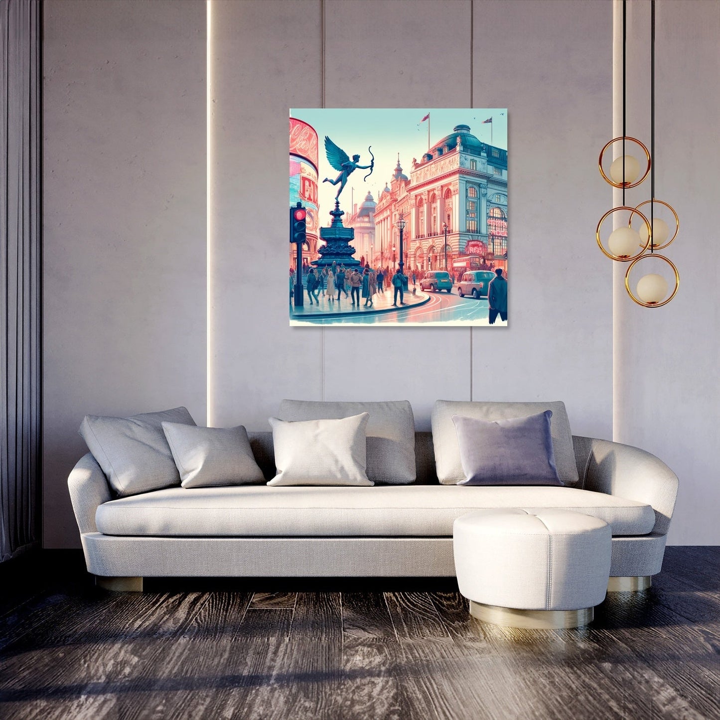 Piccadilly Circus Vibrance Canvas