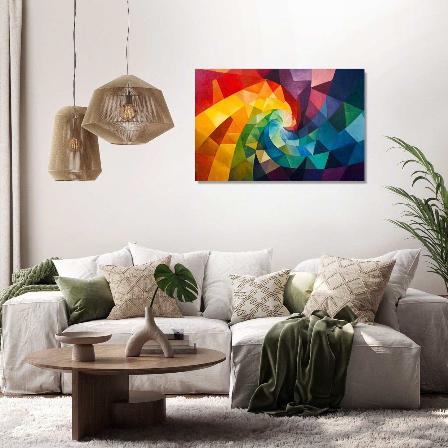 Rainbow Vortex Canvas