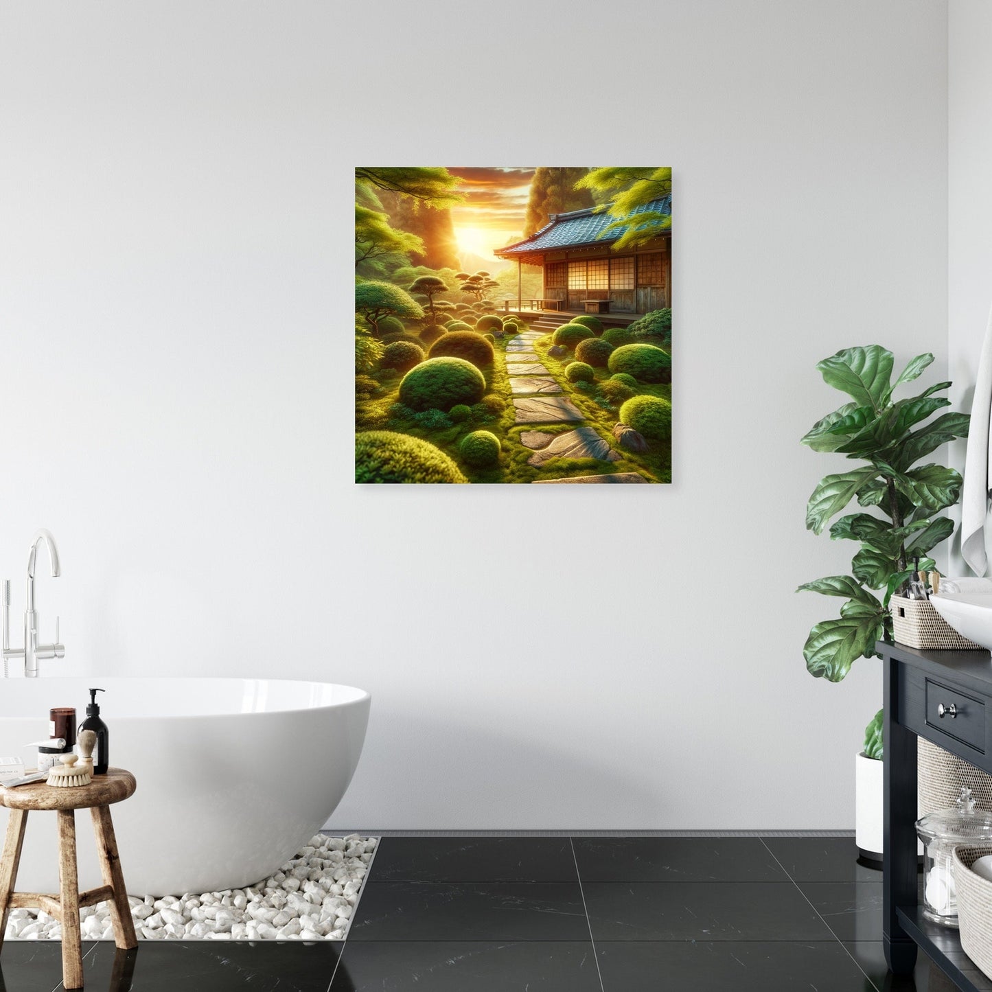 Japanese Tea Garden Serenity Canvas