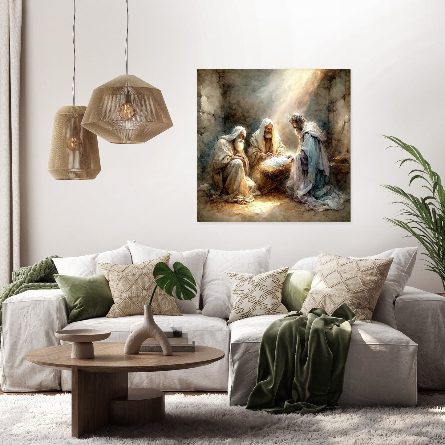 Reverential Epiphany Night Canvas