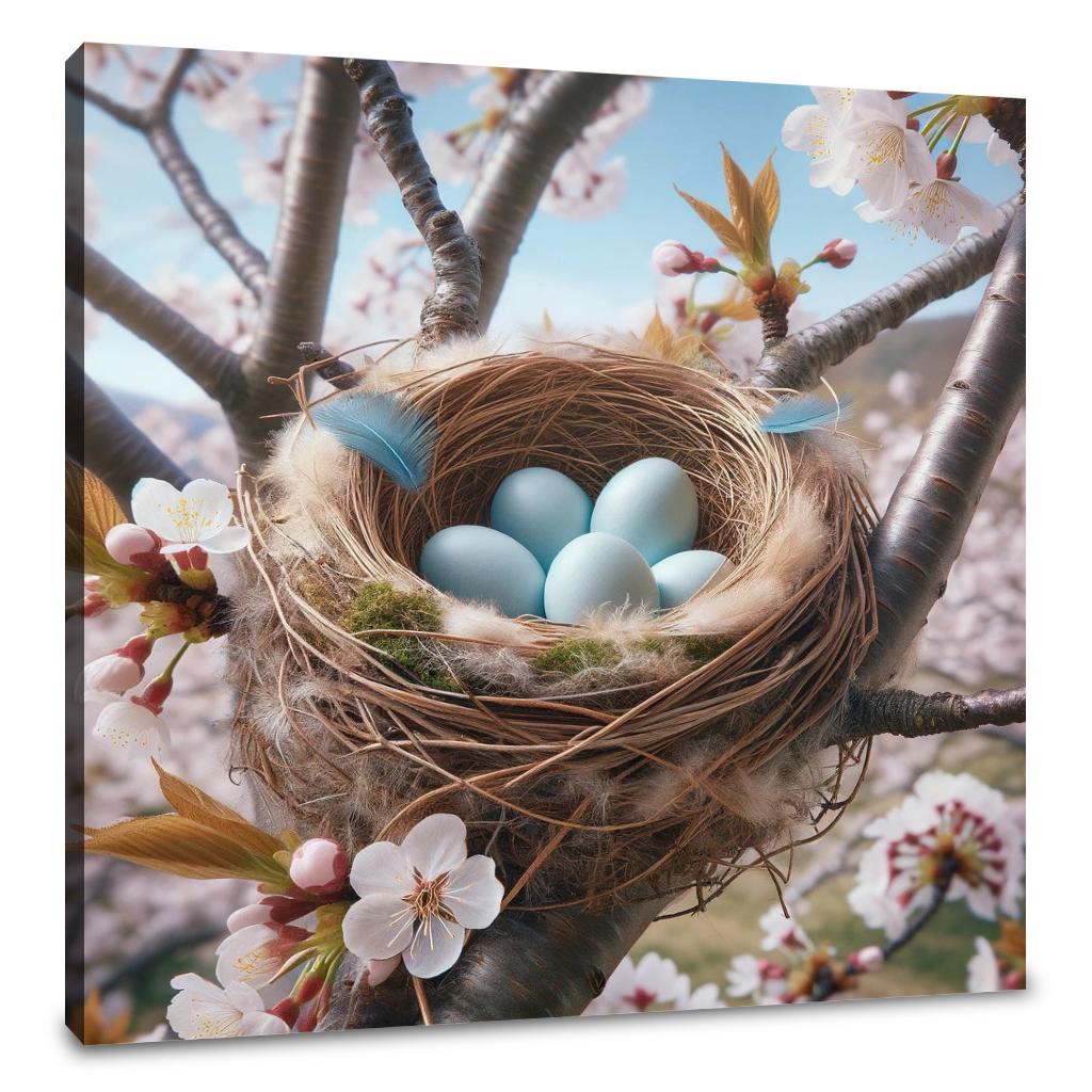 Cherry Blossom Nest Canvas