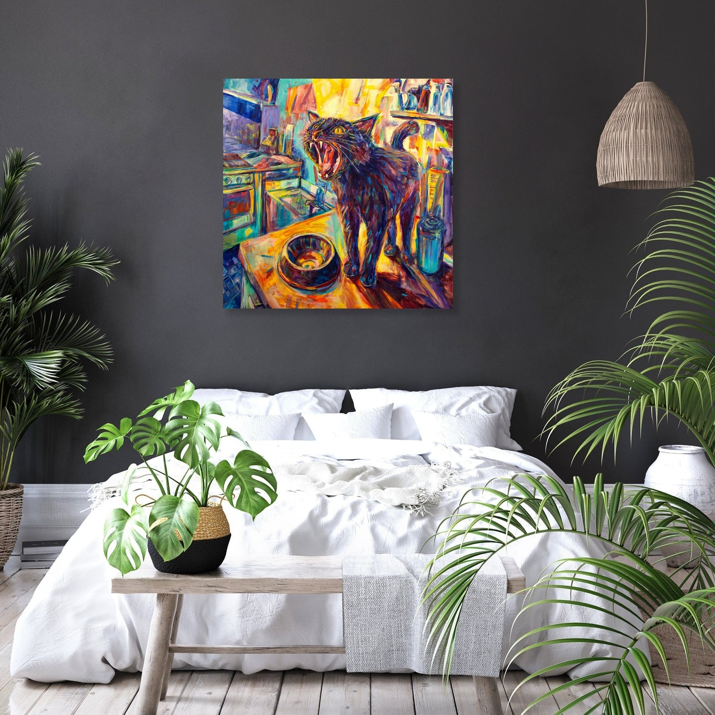Cat's Dawn Cry Canvas