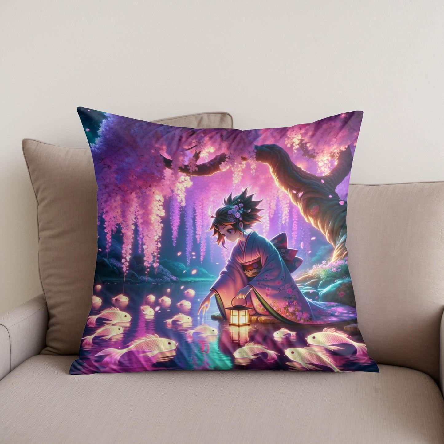 Enchanted Sakura Serenity Cotton Cushion