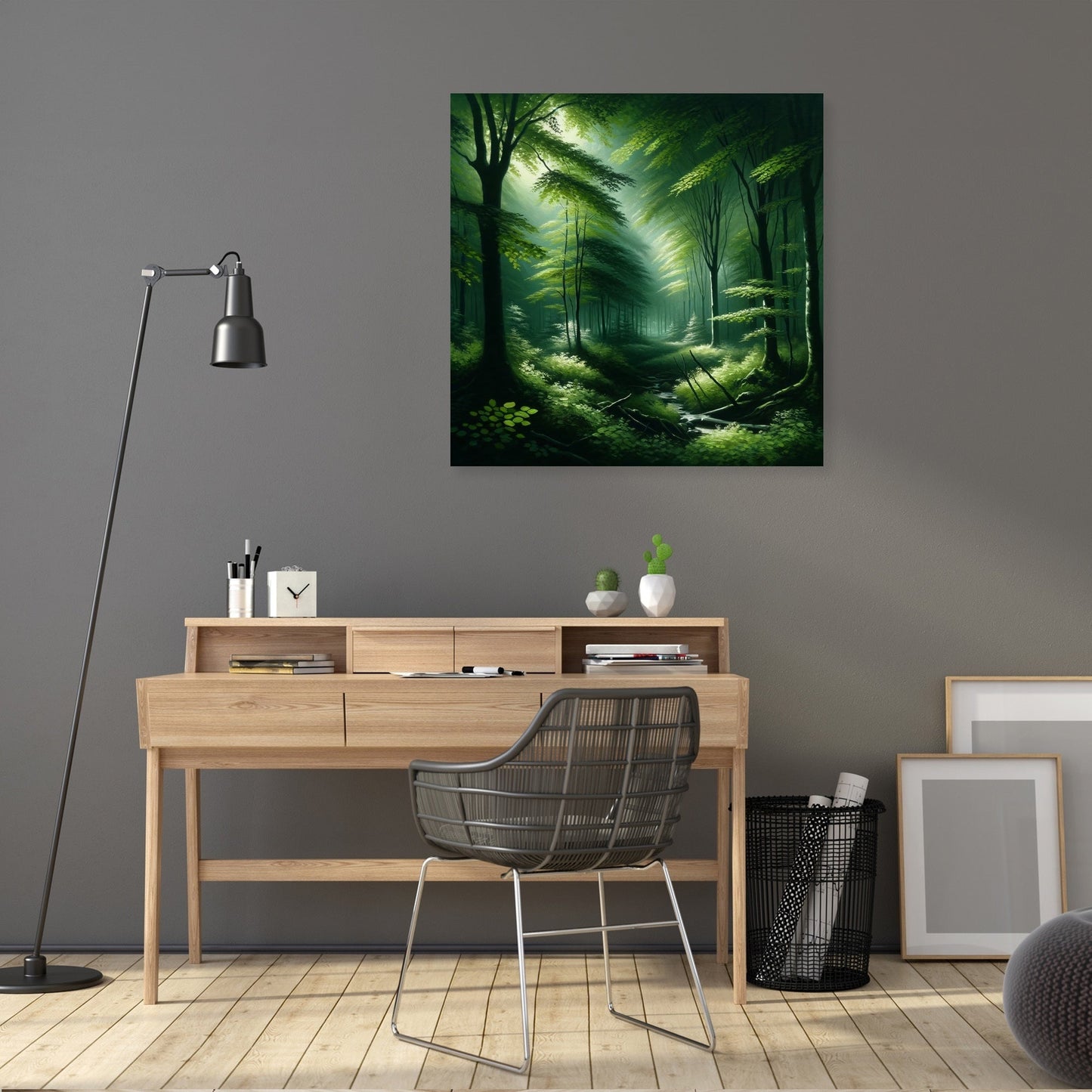 Tranquil Morning Forest Canvas