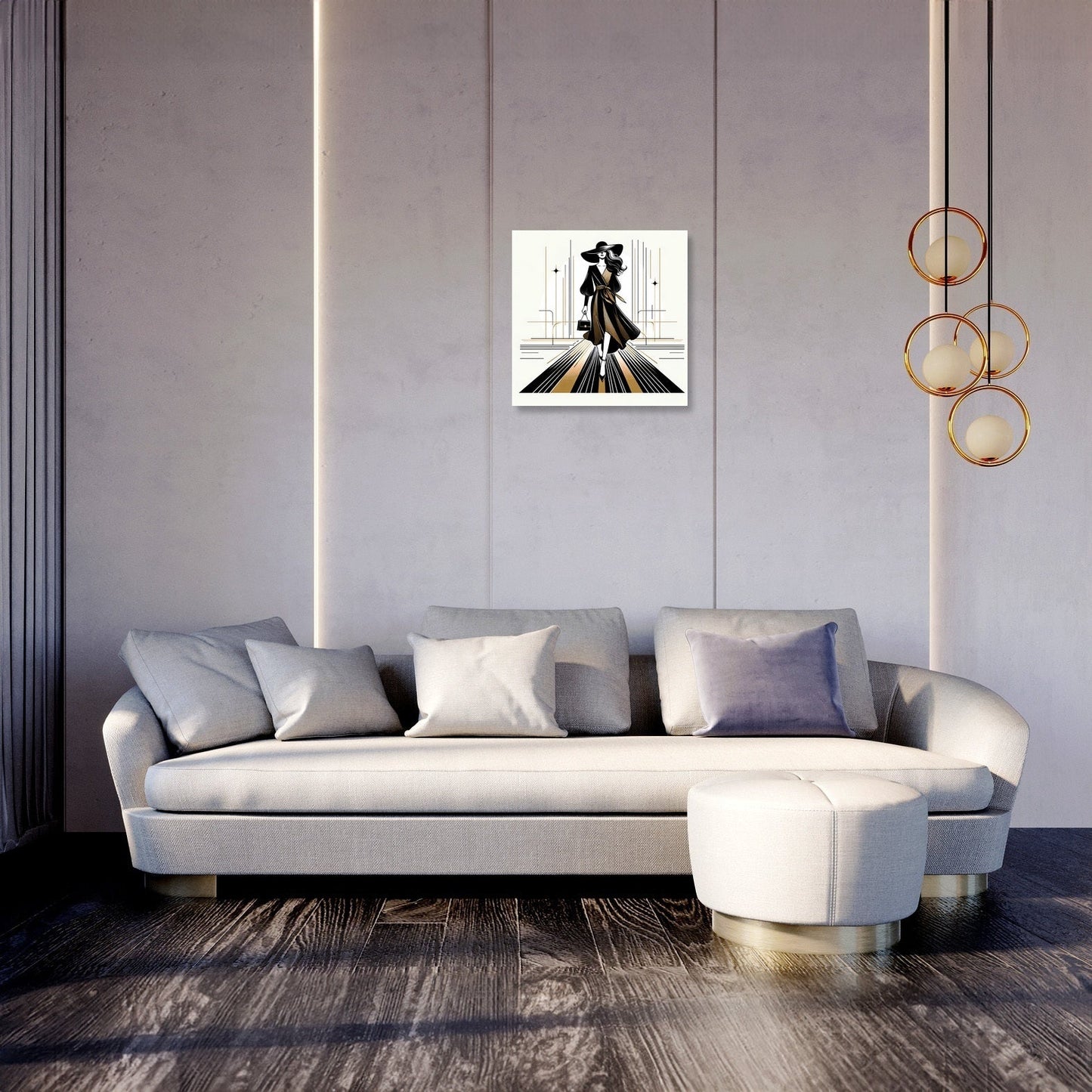 Catwalk Elegance Unveiled Canvas