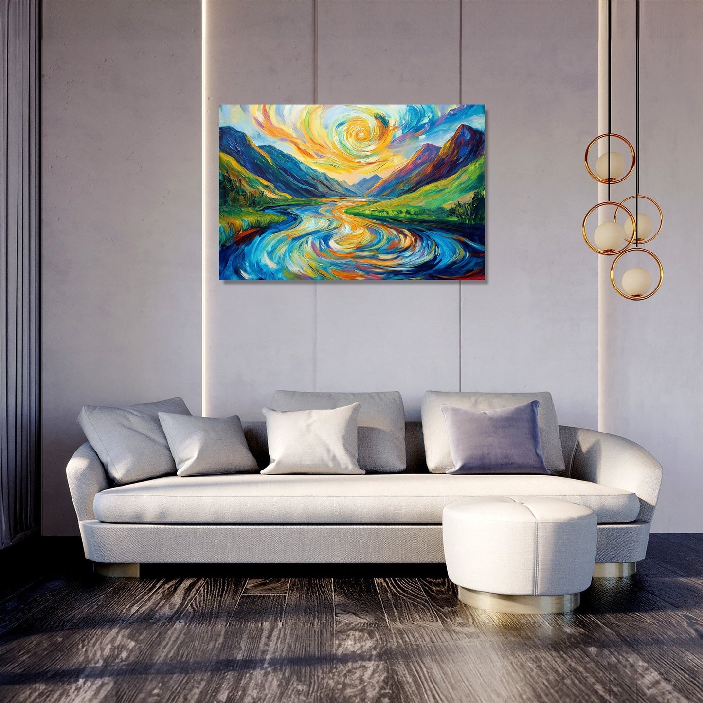 Psychedelic River Reverie Canvas