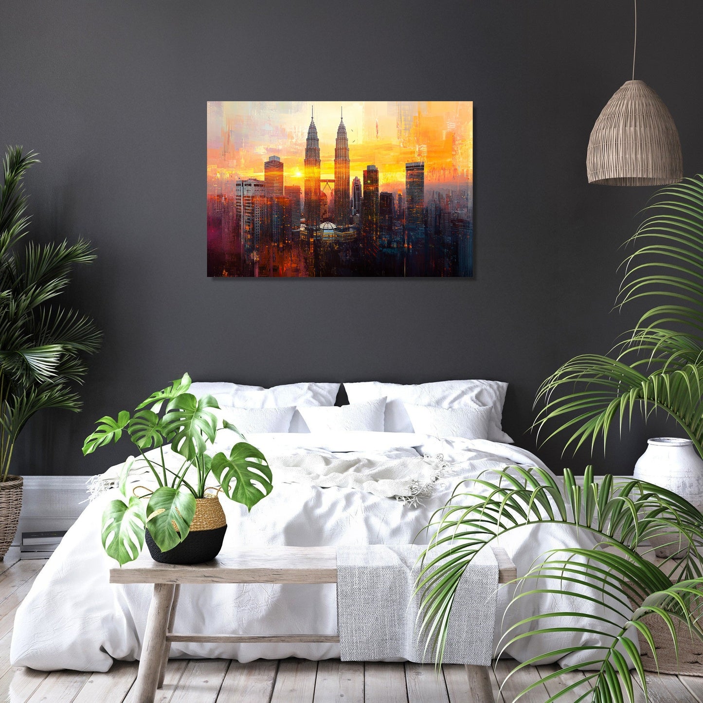 Petronas Towers Twilight Canvas