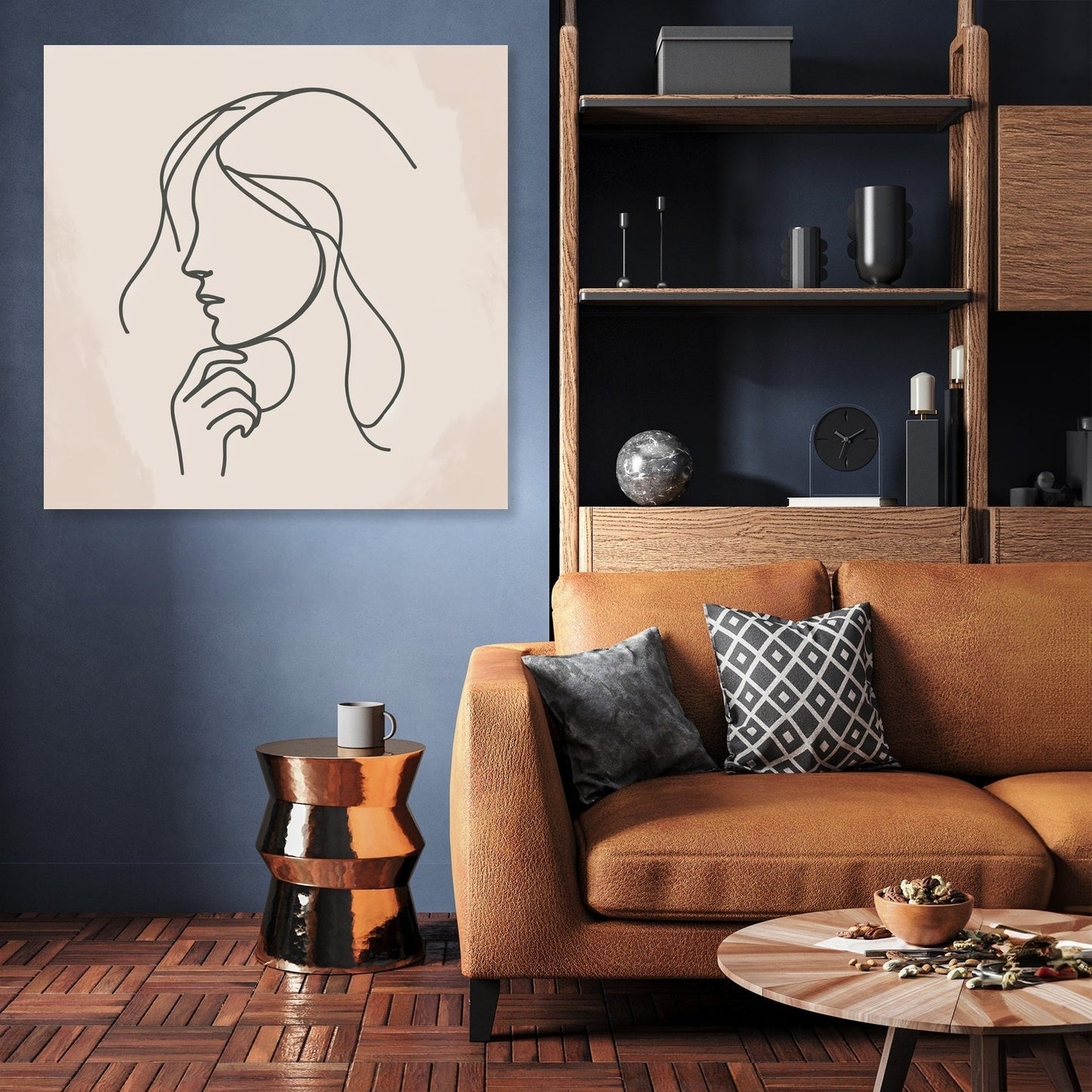 Thoughtful Contours Canvas