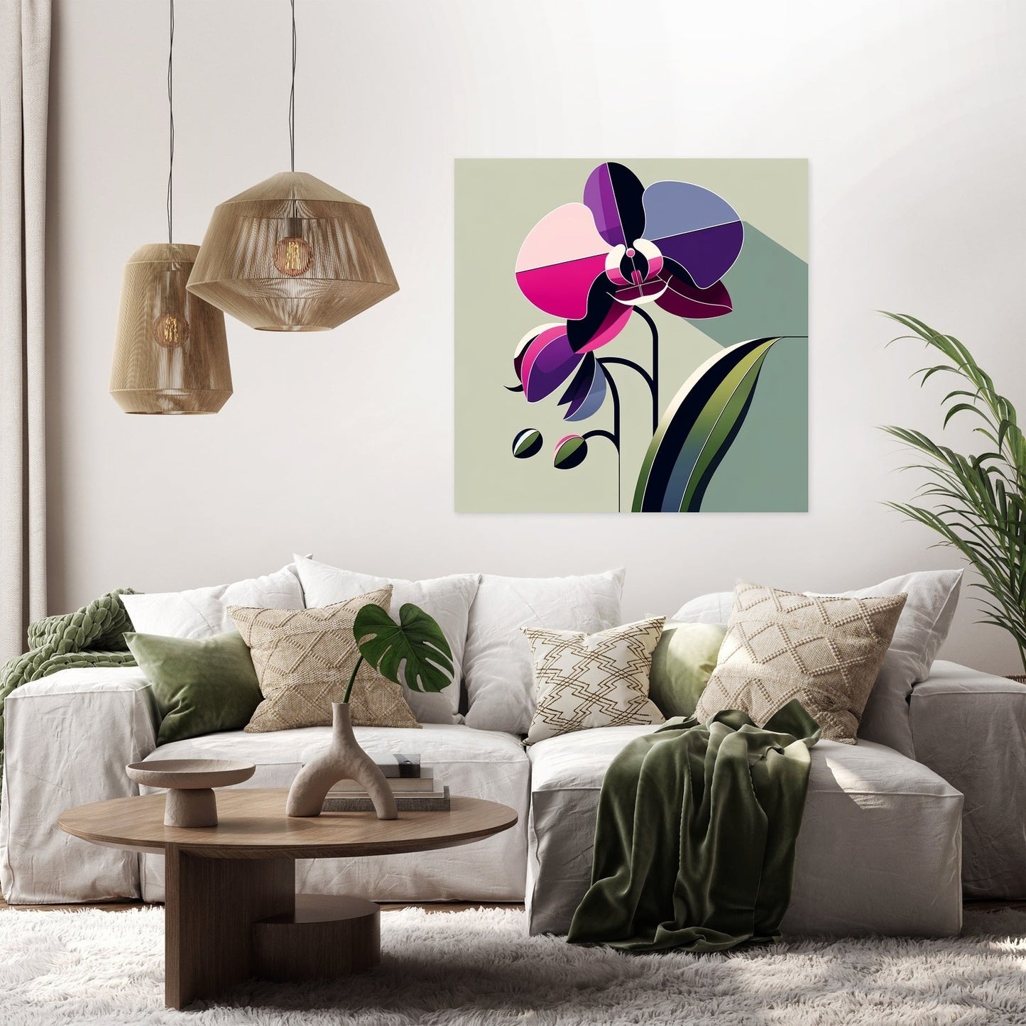 Modern Orchid Elegance Canvas