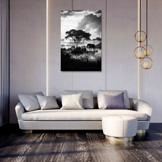 Botswana Twilight Reflections Canvas