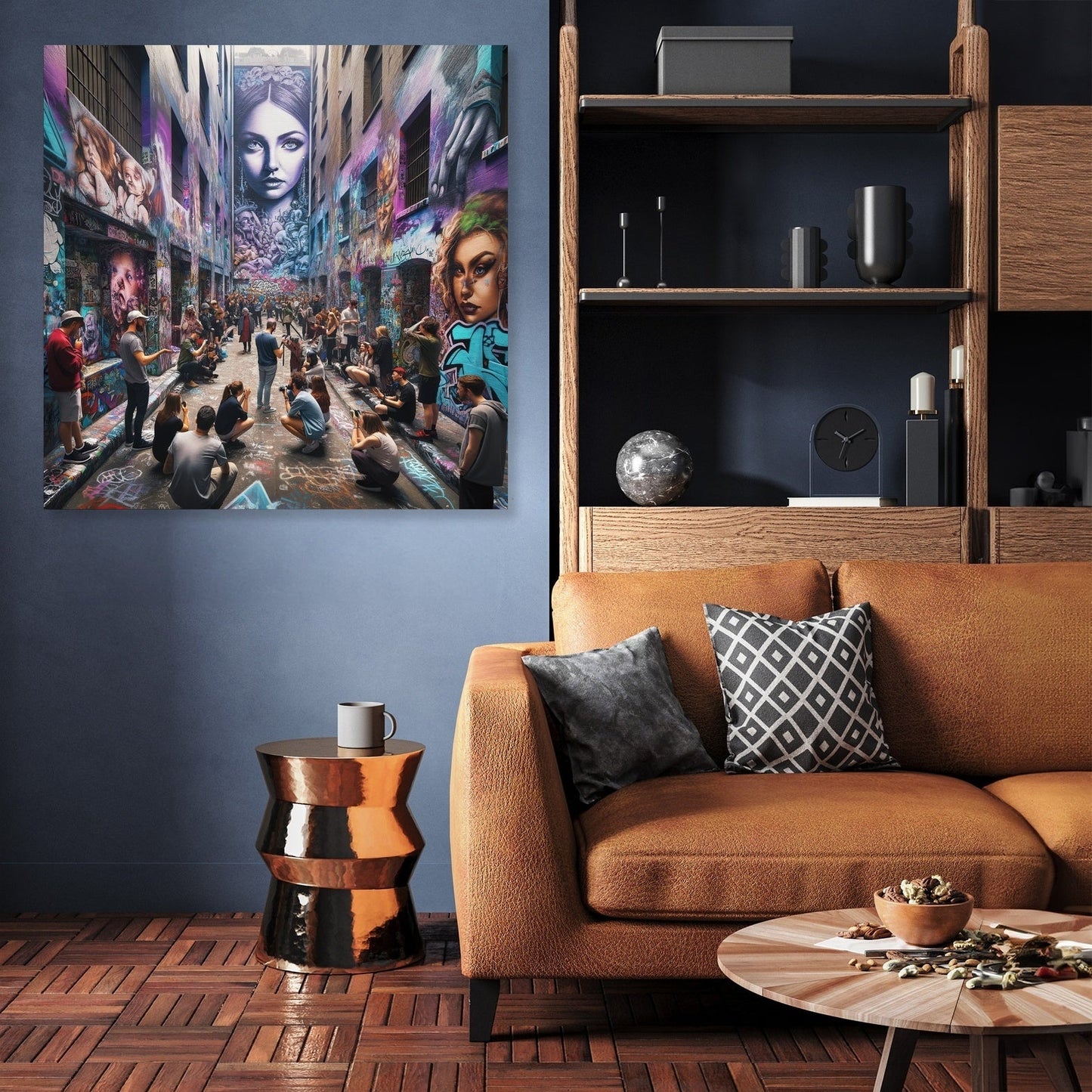 Alley of Artistic Echoes Canvas