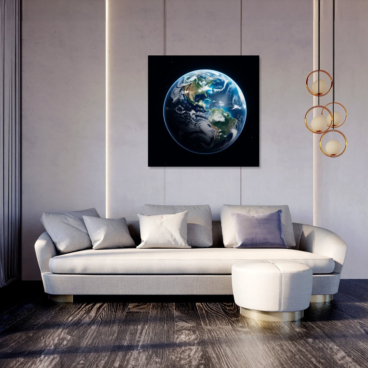 Earth's Nocturnal Elegance Canvas