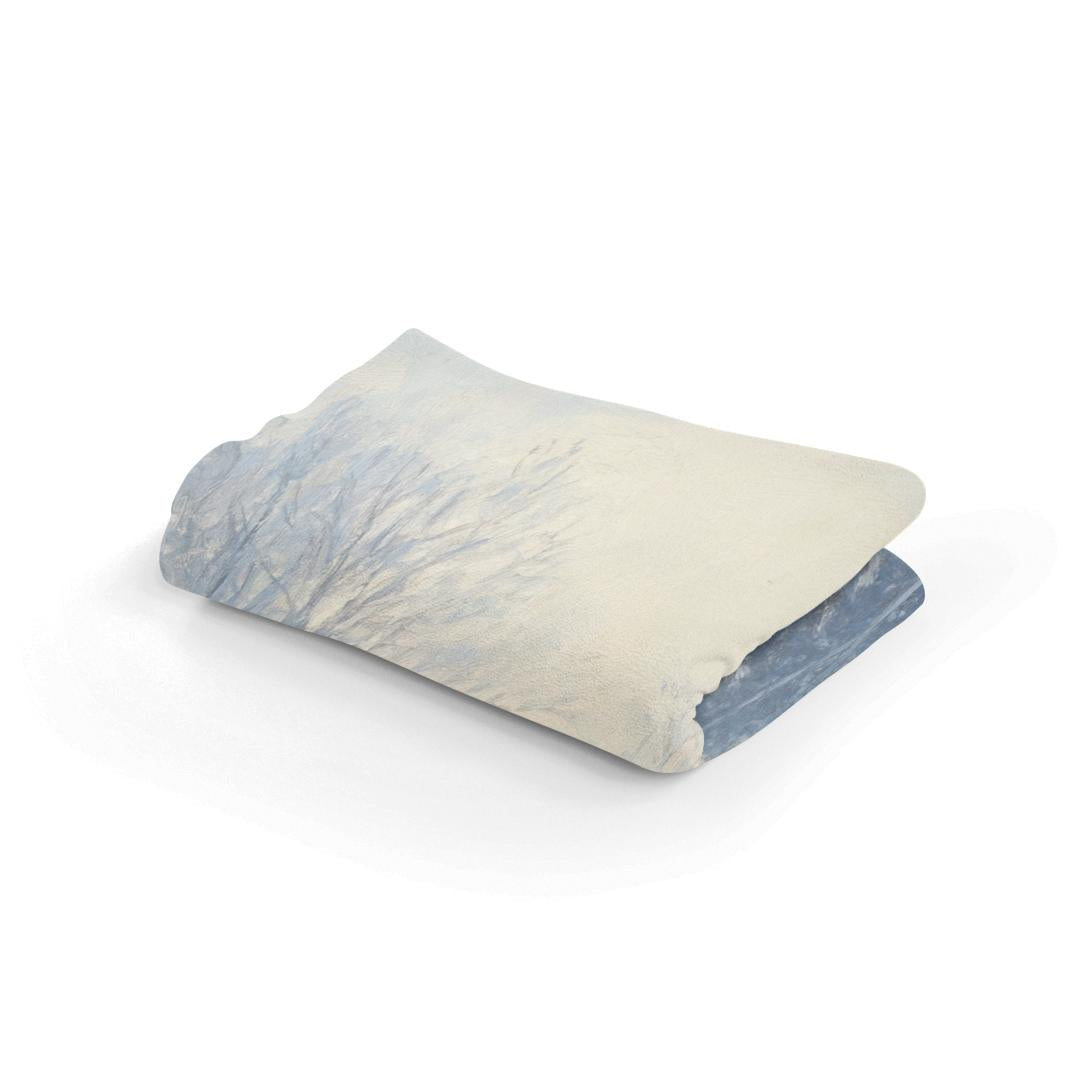 Snowy Serenity Forest Blanket