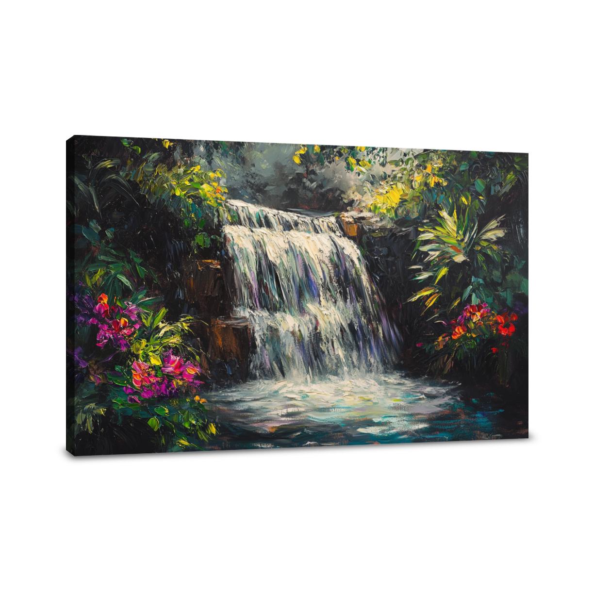 Waterfall Tranquillity Nostalgia Canvas