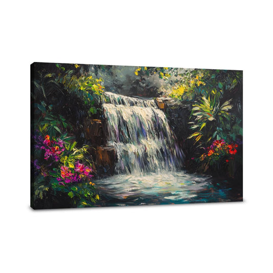 Waterfall Tranquillity Nostalgia Canvas