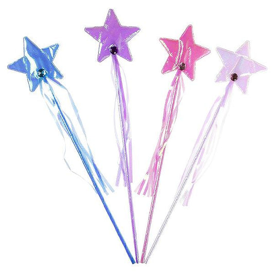 Iridescent White Star Magical Fairy Wand Dress Up Accessory