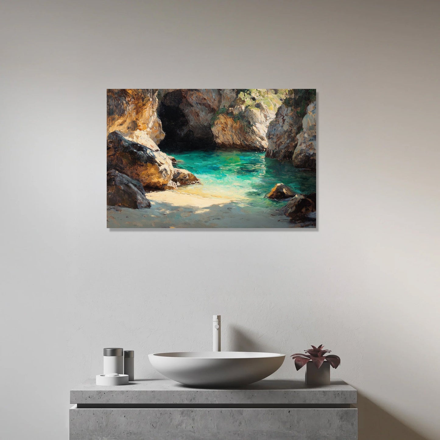 Tranquil Cove Reflection Canvas