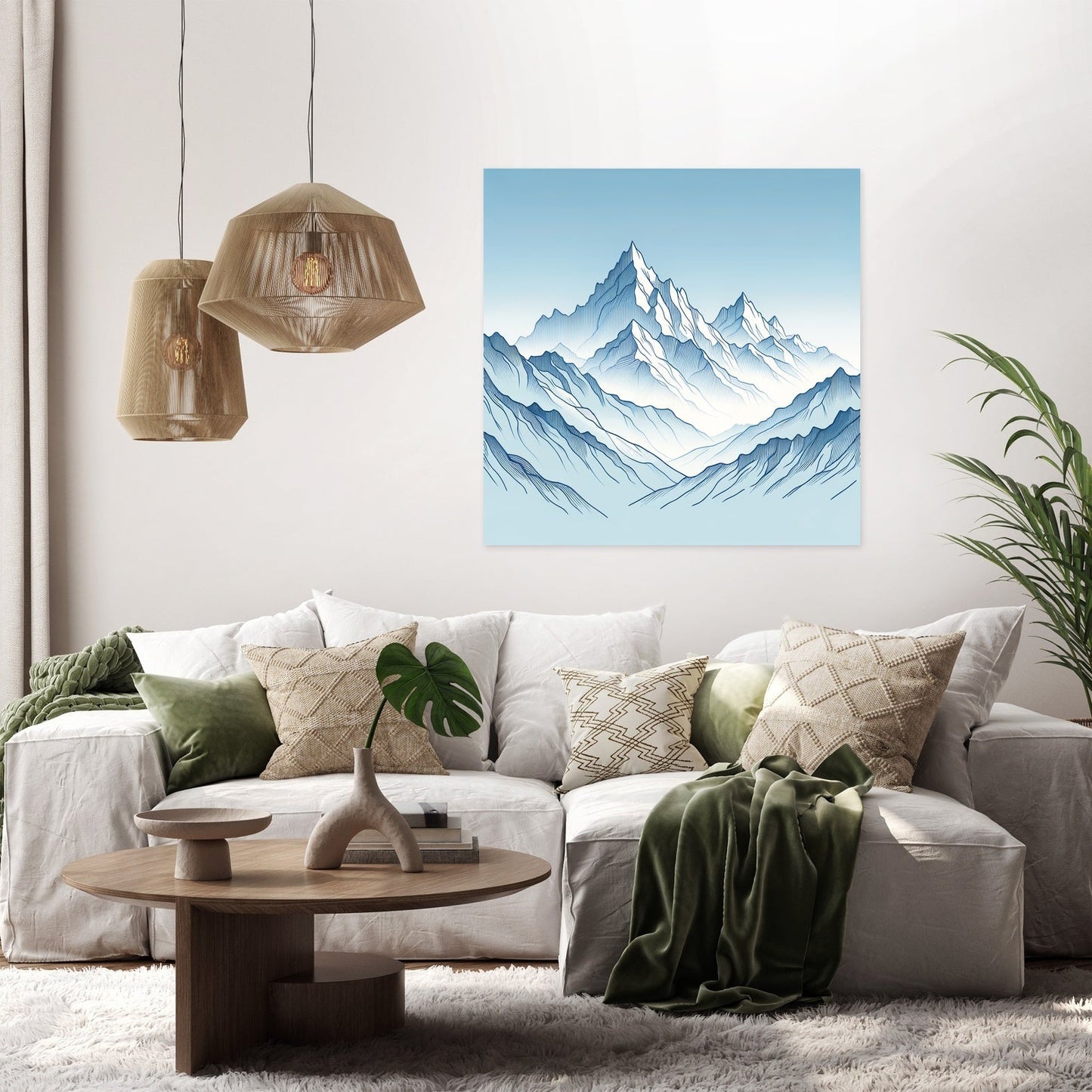Snowy Peaks Canvas