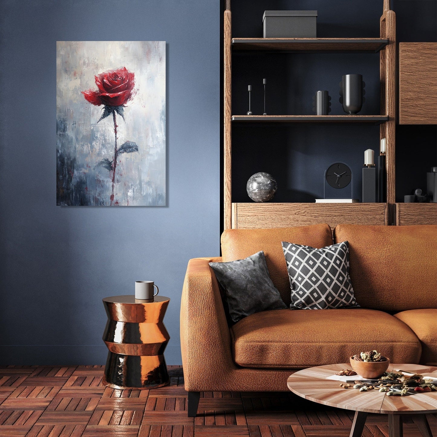 Scarlet Whisper Rose Canvas