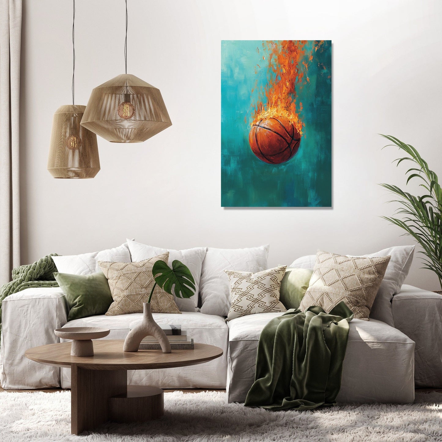 Flaming Hoop Dream Canvas