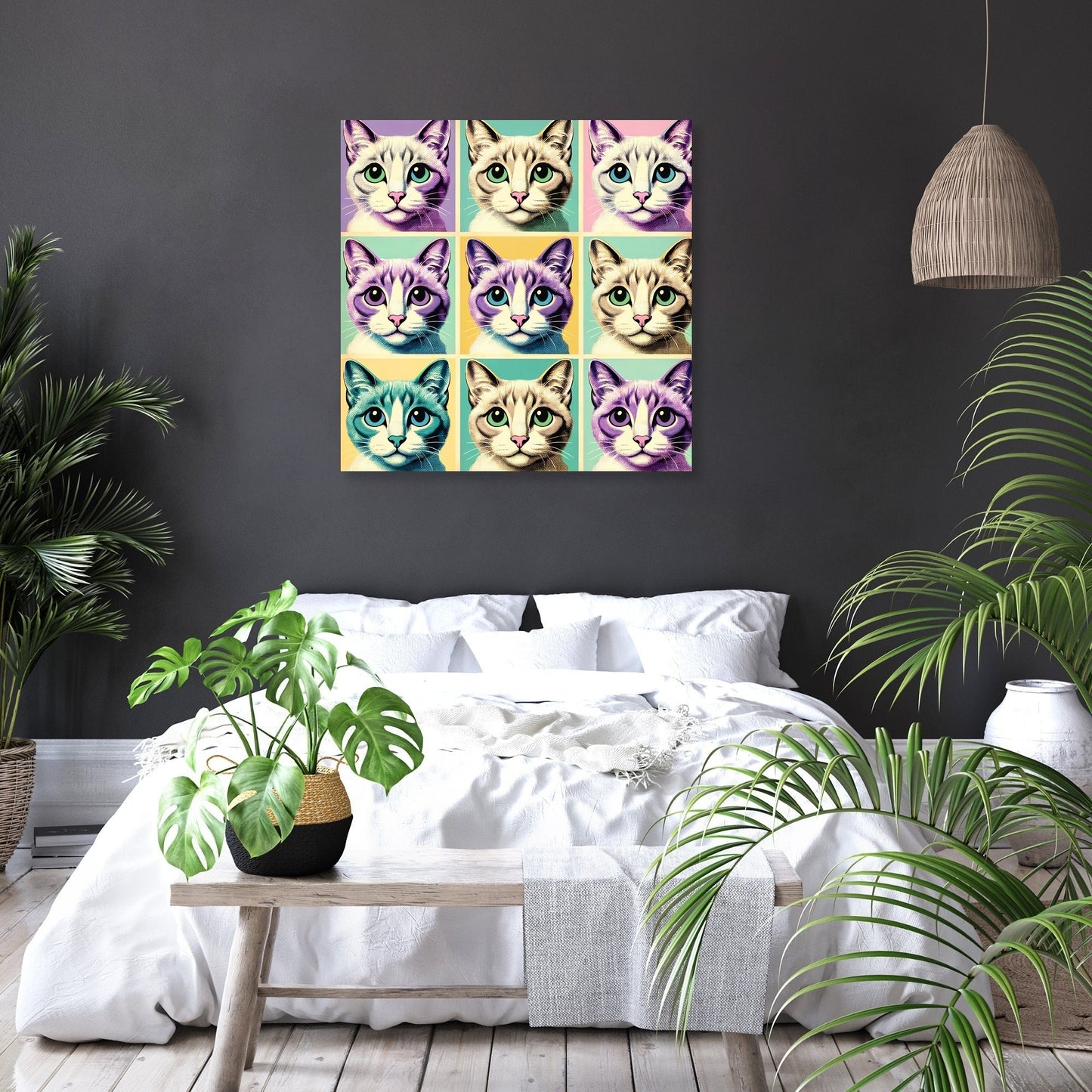 Pastel Pop Cats Canvas