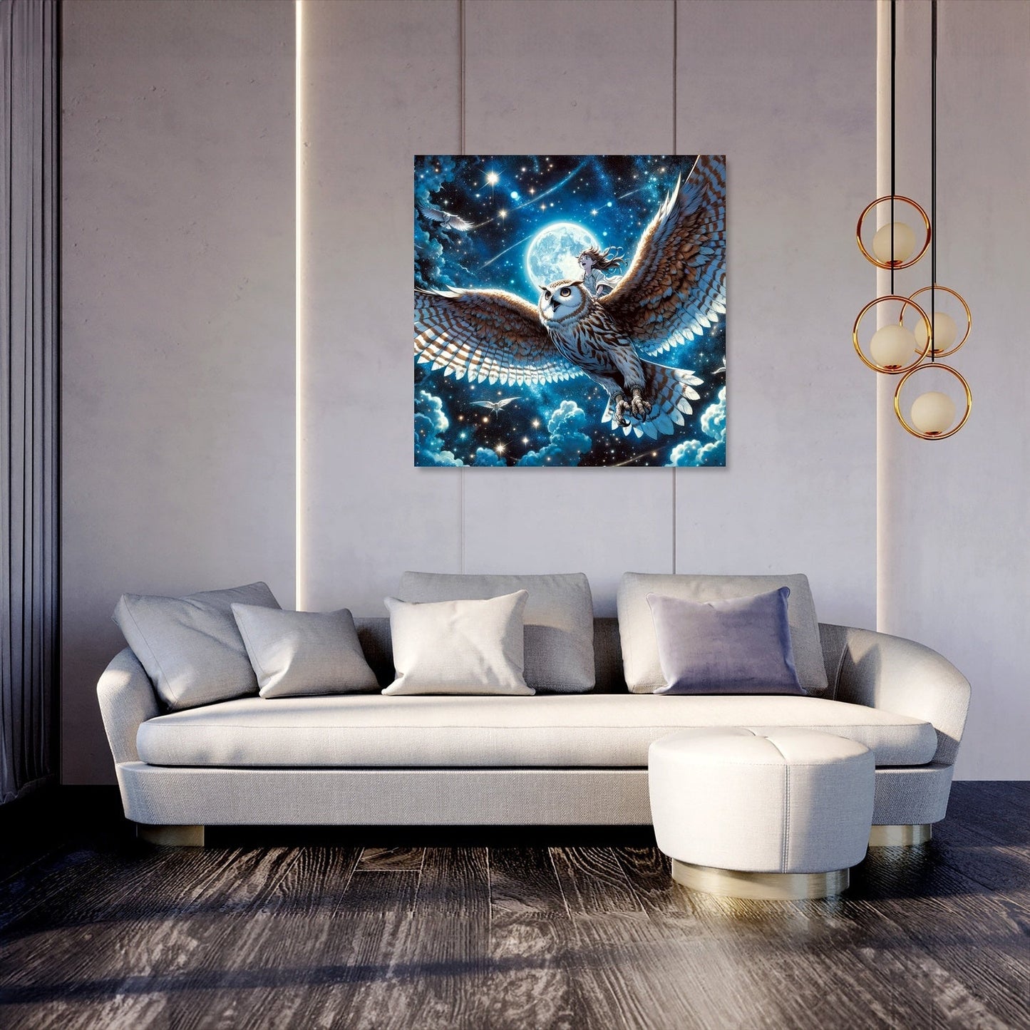Moonlit Owl Ride Canvas