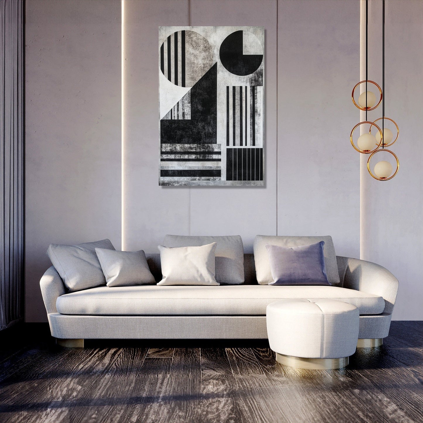 Bauhaus Bohemian Monochrome Canvas