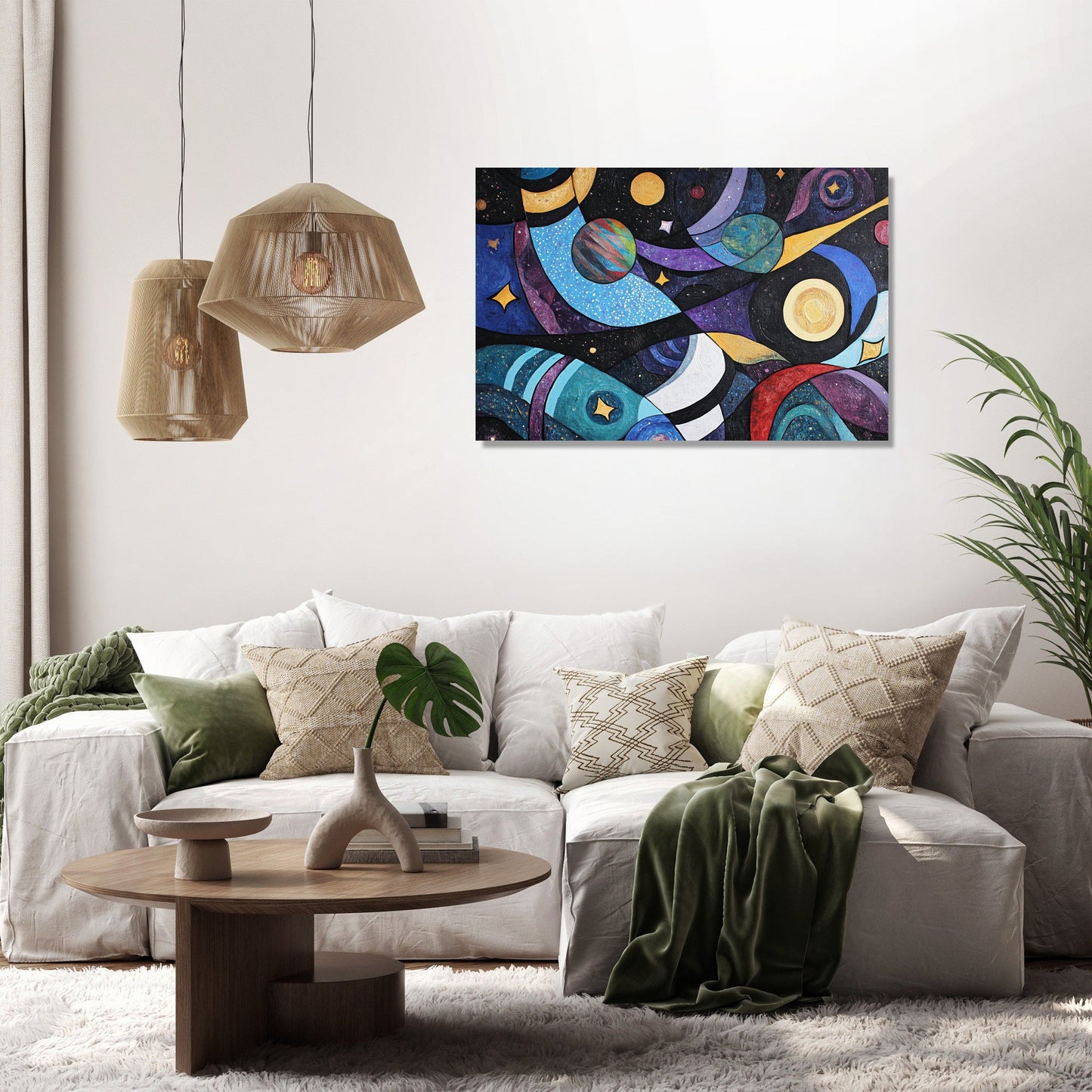 Cosmic Cubism Canvas