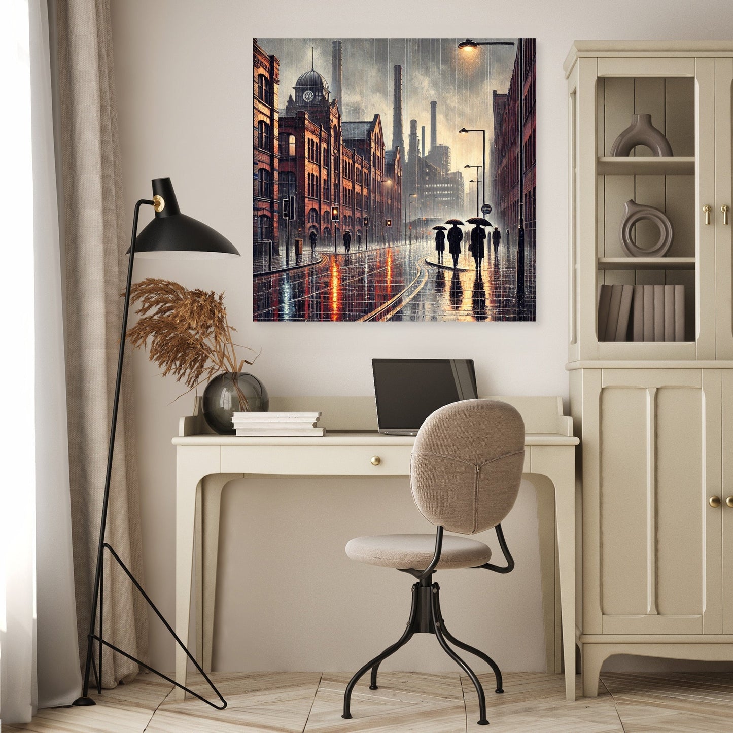 Industrial Rainfall Manchester Canvas
