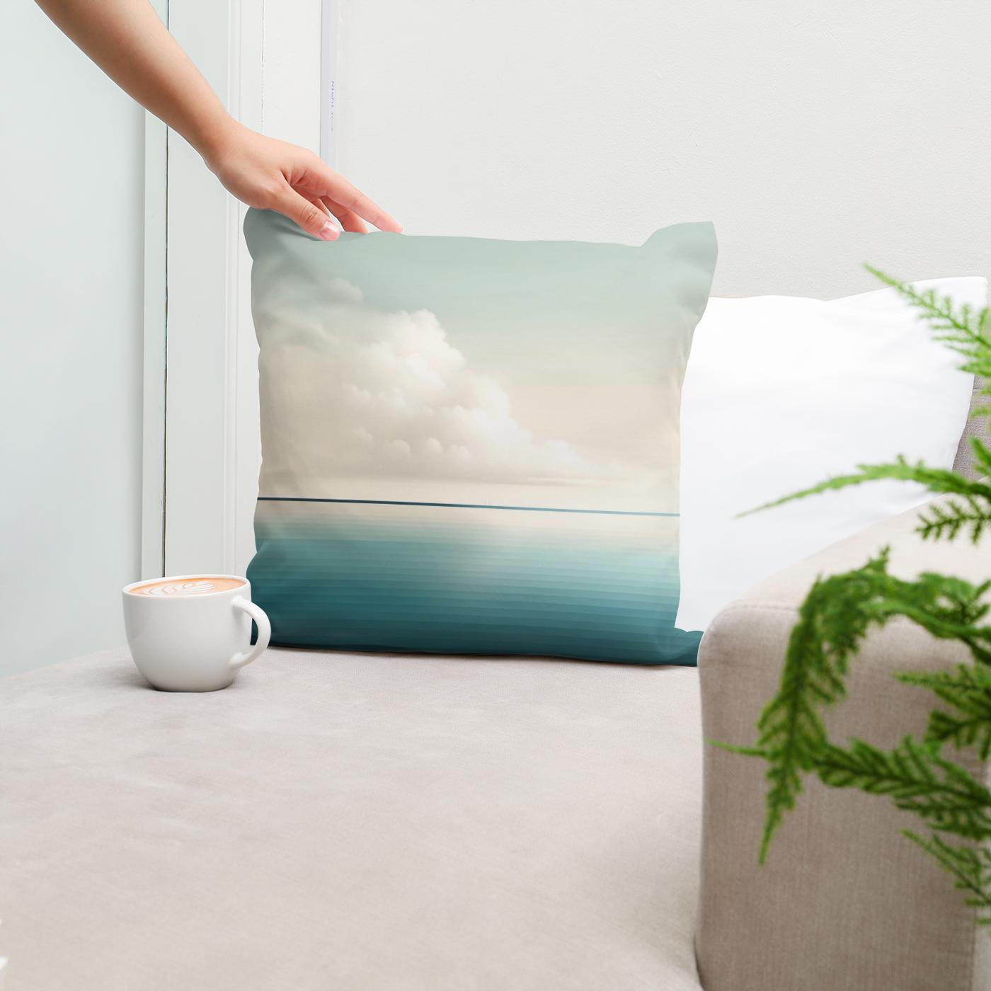 Calm Horizon Cotton Cushion