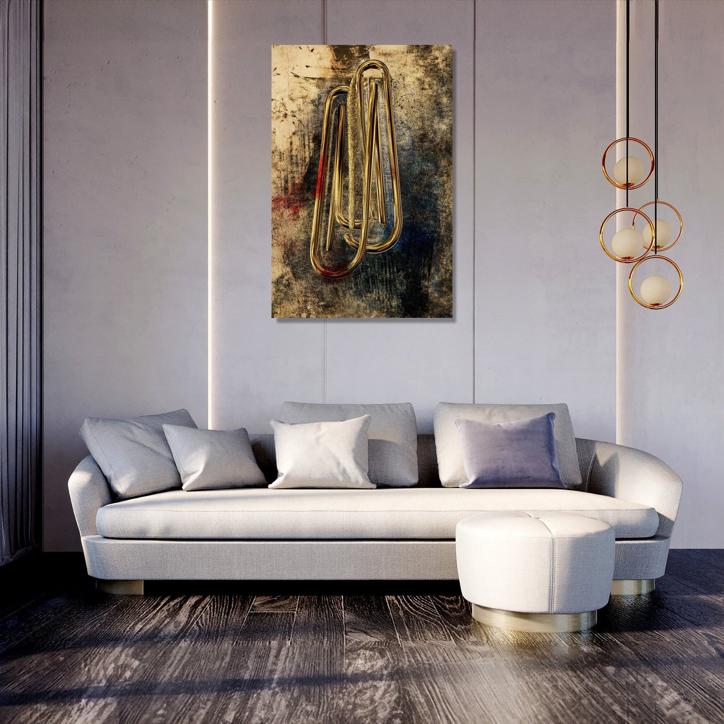 Golden Paperclip Canvas