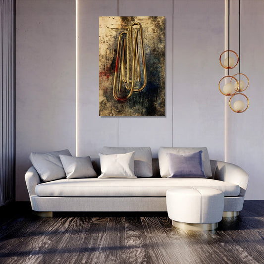 Golden Paperclip Canvas