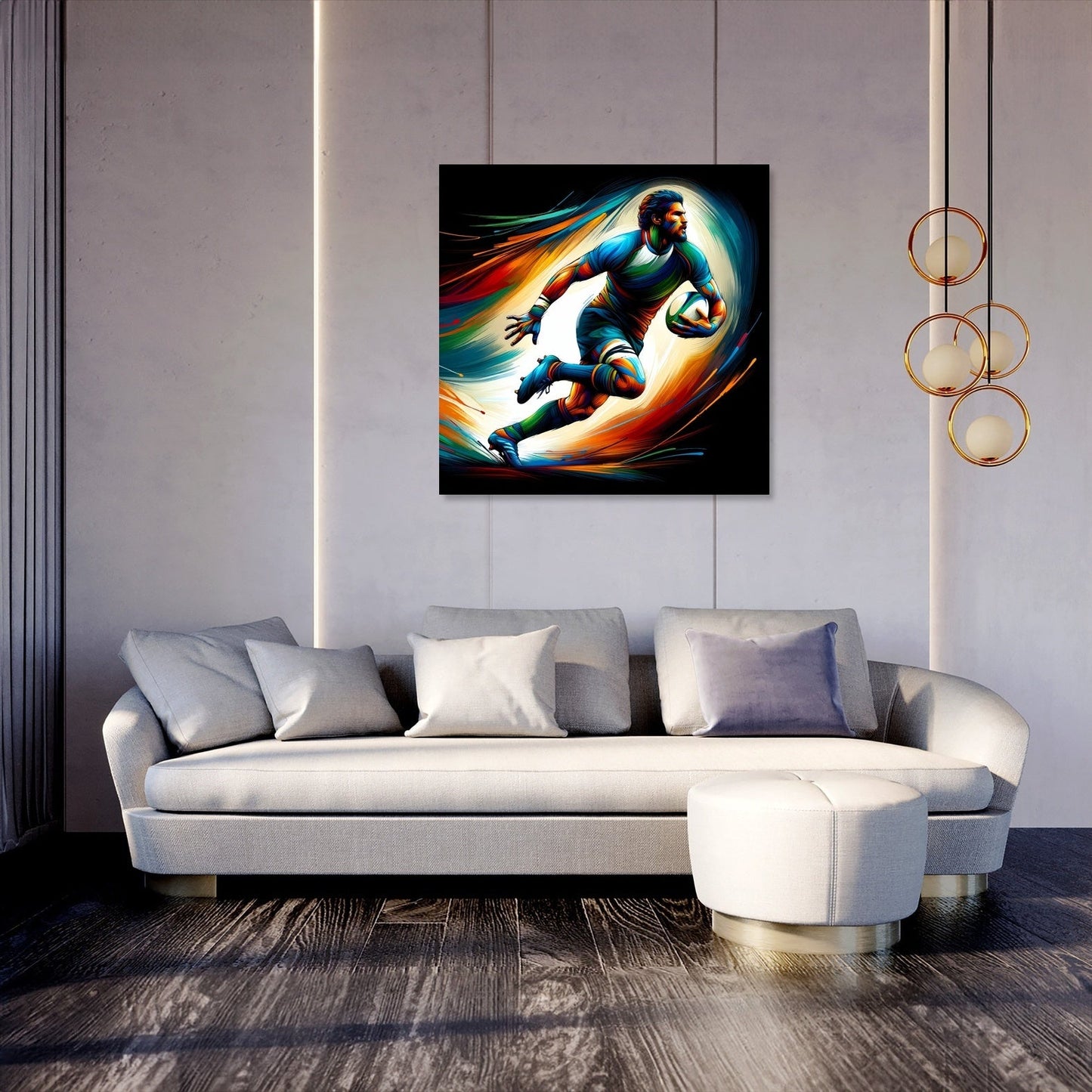 Rugby Action Canvas