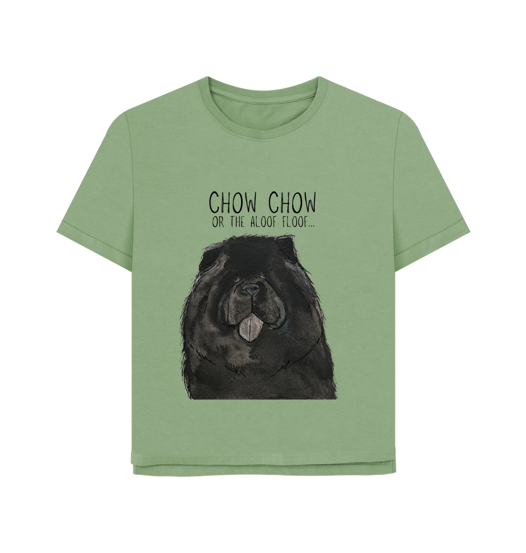 Black Chow Chow Women's Relaxed Fit T-Shirt – Featuring the Aloof Floof!