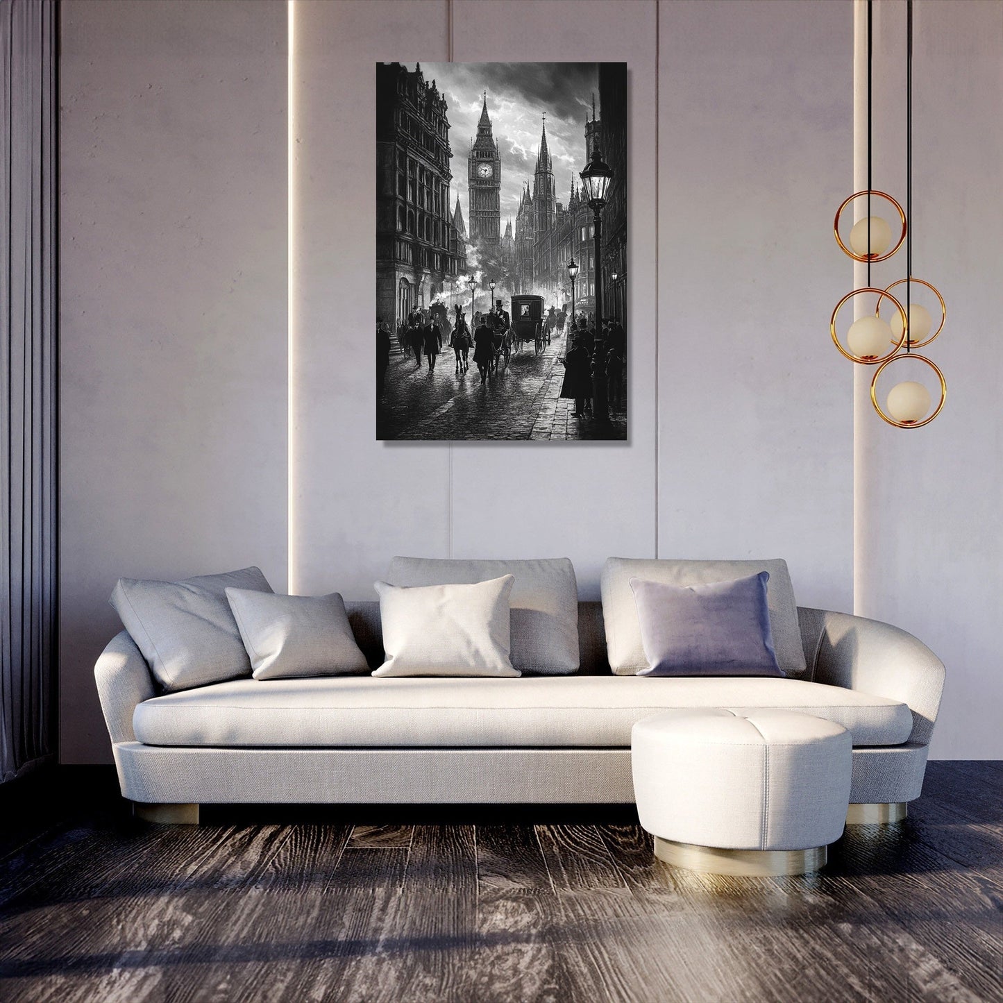 Victorian Street Elegance Canvas