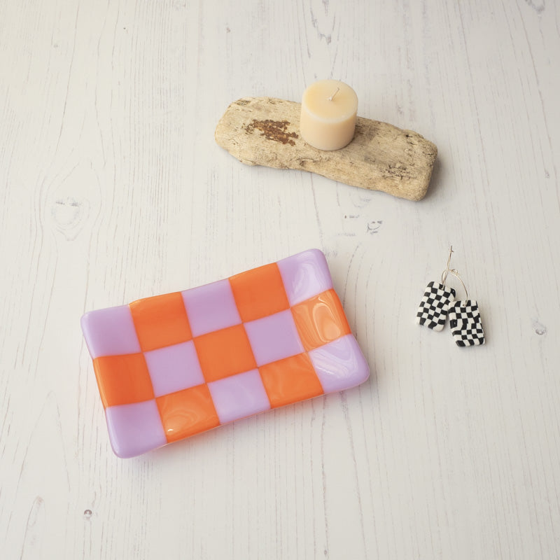 15x8cm Chequered Dual Coloured Medium Tray - Bullseye Collection