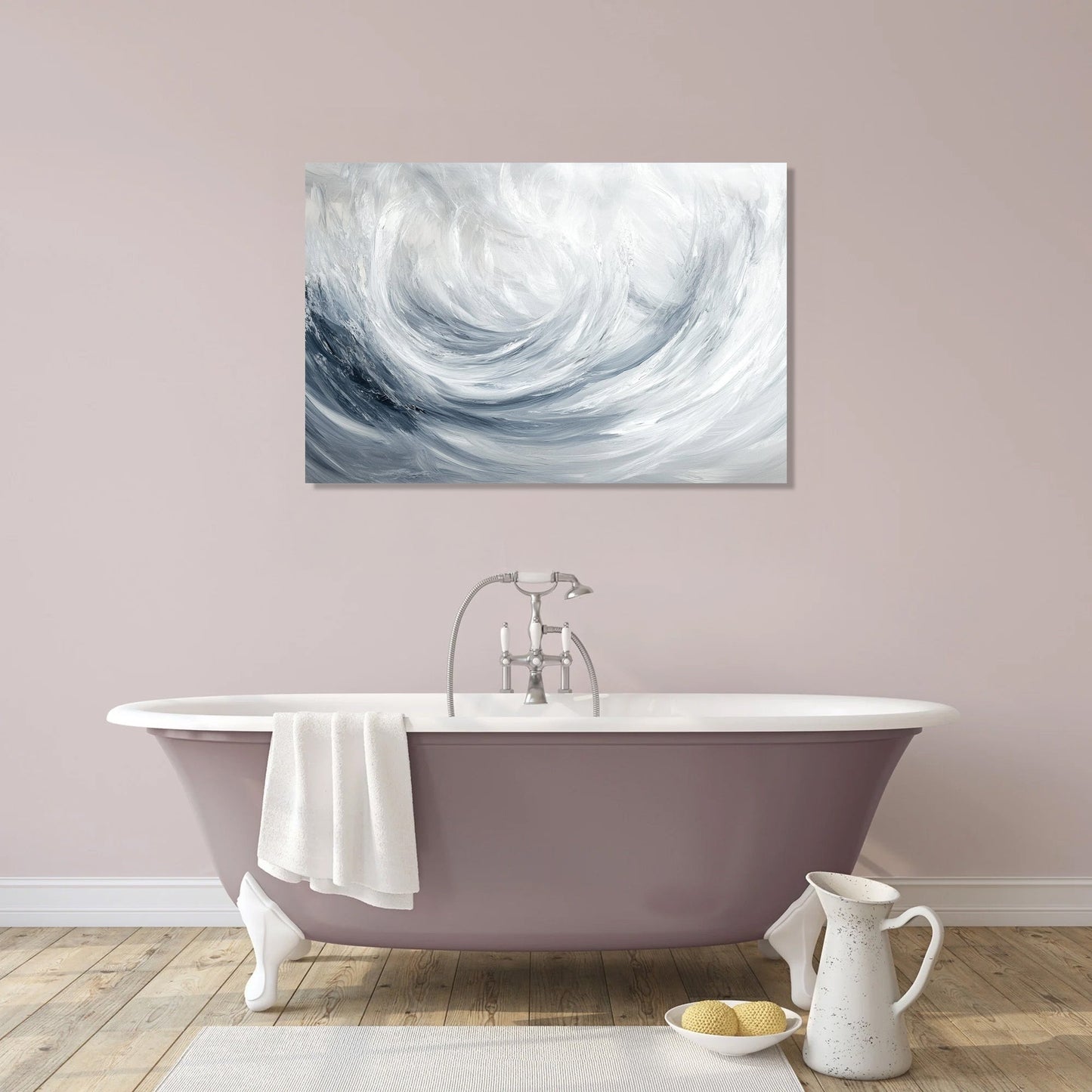 Silver Surf Whisper Canvas