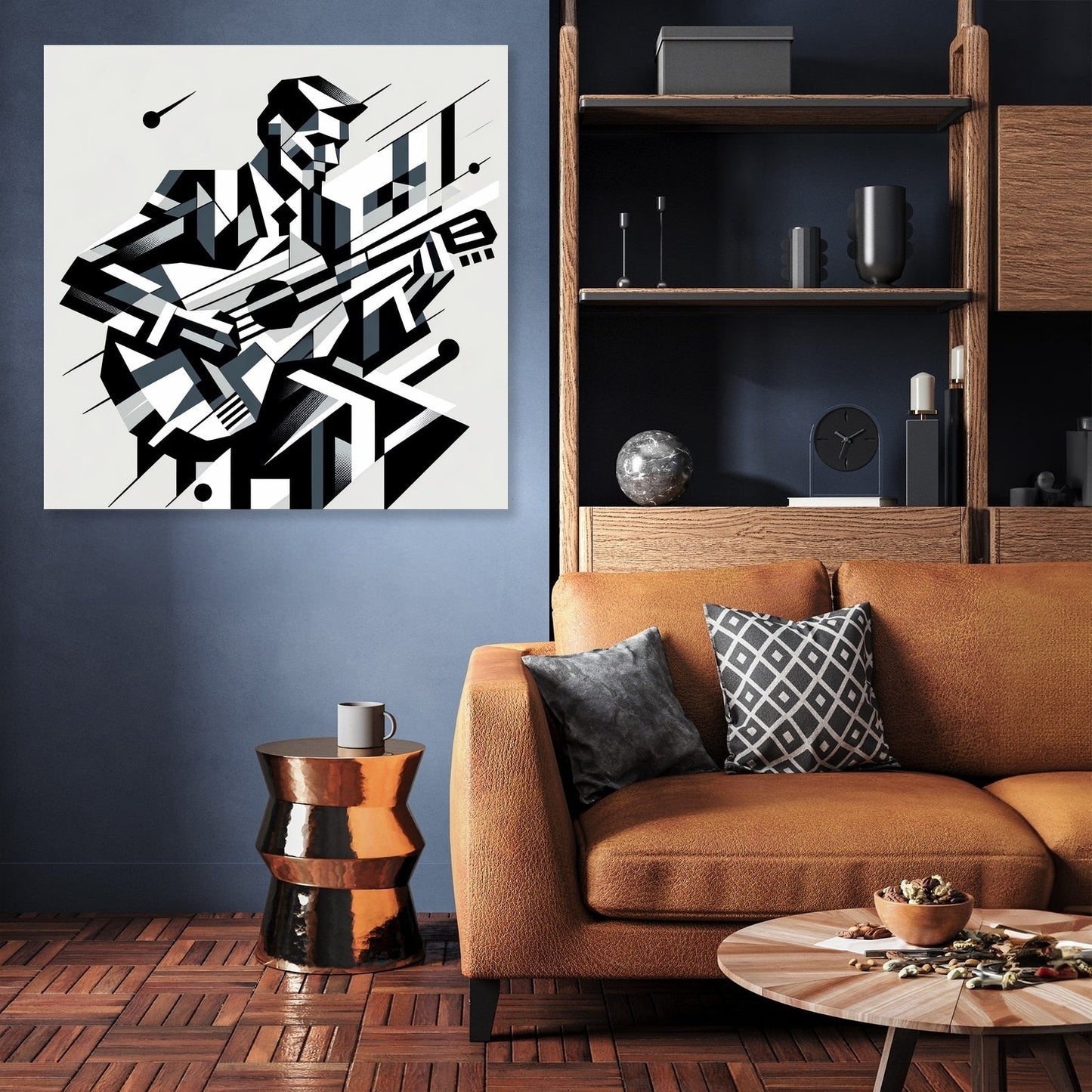 Cubist Melody Canvas