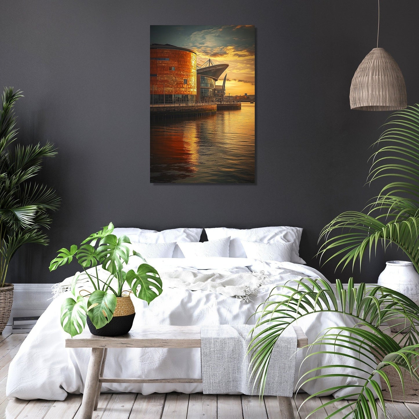 Cardiff Twilight Canvas