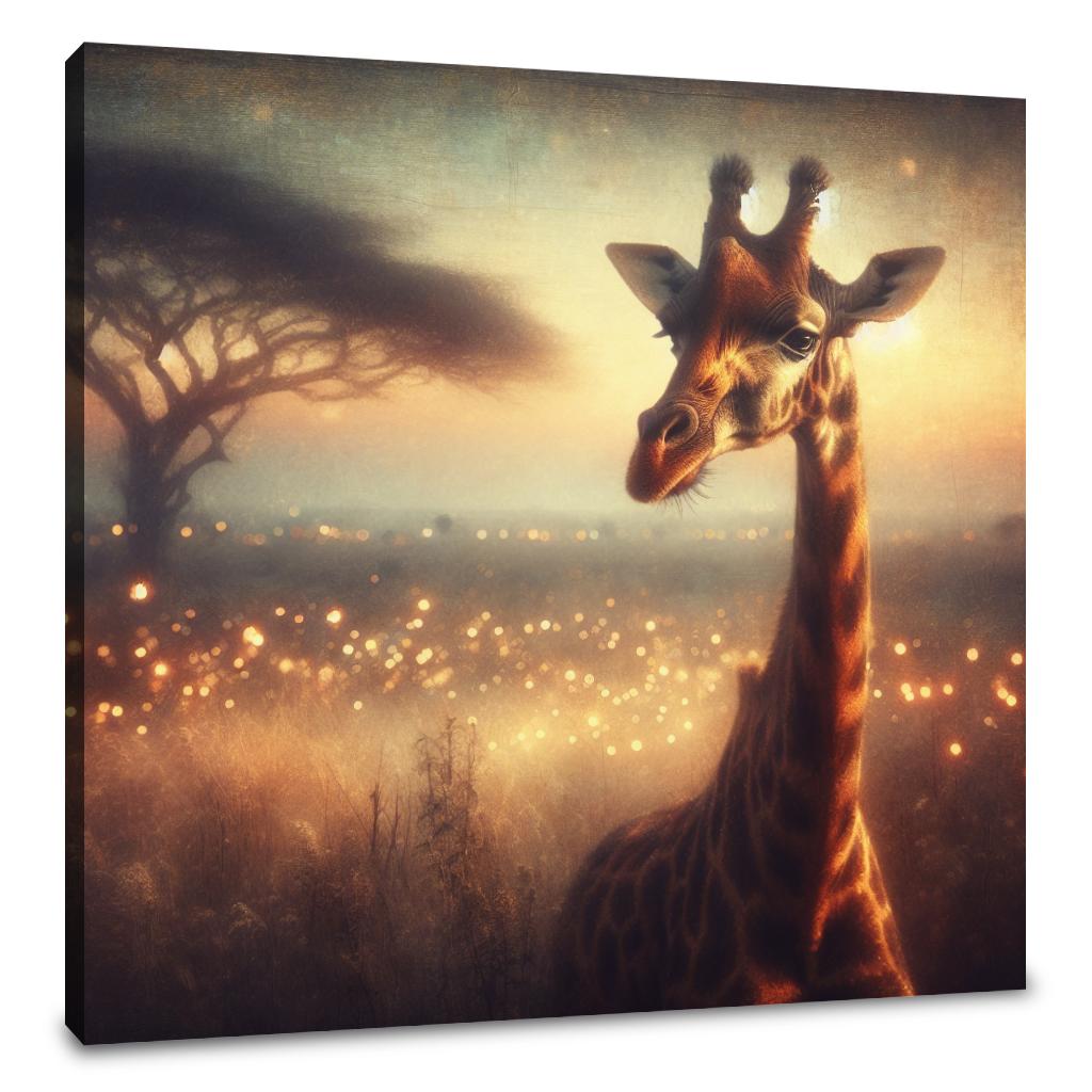 Regal Dawn Giraffe Canvas